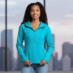 Athleta Fleece Hoodie Sweatshirt Hood Pockets Women’s size XXS